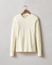 Women's Premium Slub Crew Long Sleeve Tee - Almond Oil
